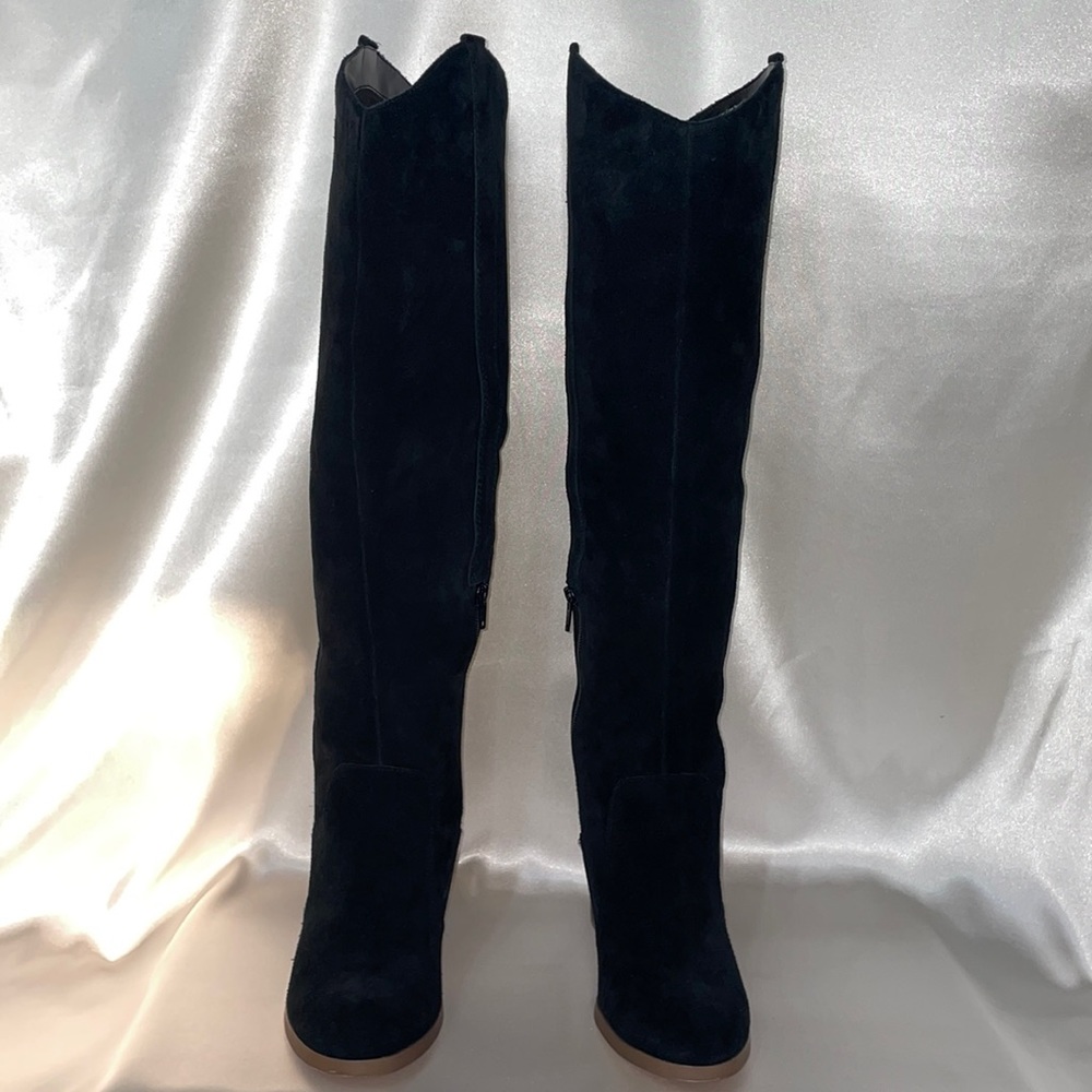Knee High Leather Heel Boots